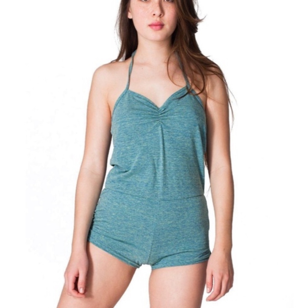 America Apparel Tri-Blend Halter Romper